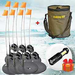 Комплект обладнаних жердинкою в сумці на високій ніжці