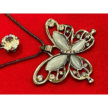 Кулон подвійний 60см+70см колір чорний