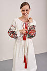 Плаття в українському стилі "Петраколовка", лляна сукня-вишиванка XL-XXL, фото 3
