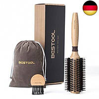 BESTOOL Round Brush Boar Bristles with Nylon Pins Професійна щітка для укладання волосся