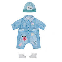 Набор одежды для куклы BABY BORN - ДЖИНСОВЫЙ СТИЛЬ (джинс. комбинезон, шапка, обувь) 832592