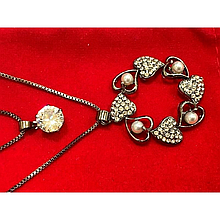 Кулон подвійний 60см+70см колір чорний