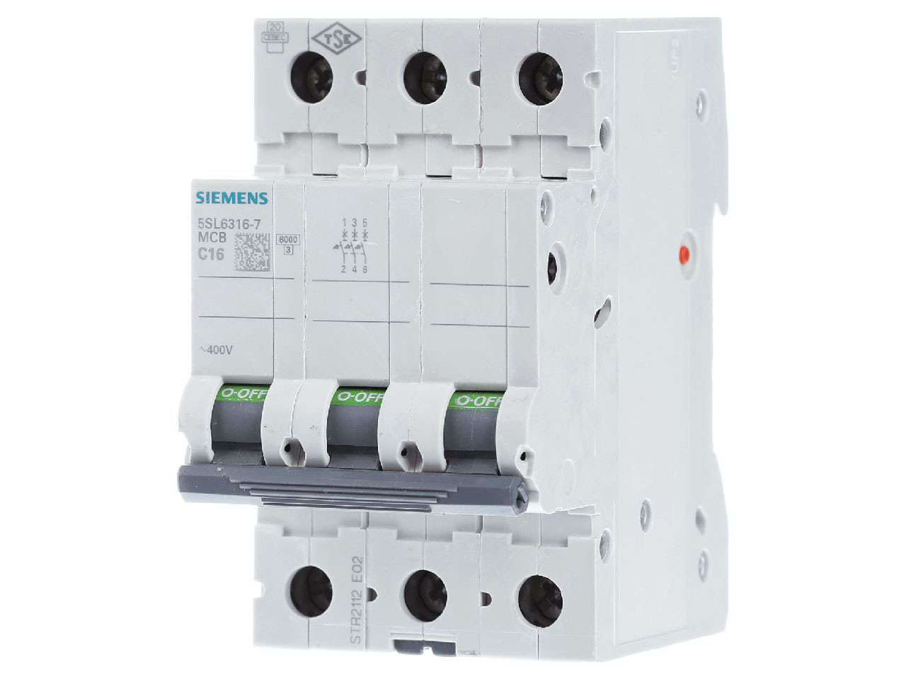 Автоматичний вимикач SIEMENS 400V 6кА 3-пол. C 63A 5SL6363-7