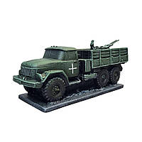 Гипсовая статуэтка боевая машина автомобиль ЗИЛ-131 с установкой ЗУ-23-2, Статуэтка на подарок военному