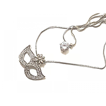 Кулон подвійний 60см+70см колір срібло