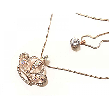 Кулон подвійний 60см+70см колір золото