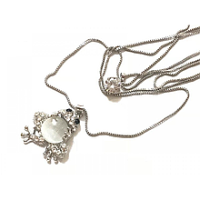 Кулон подвійний 60см+70см колір срібло