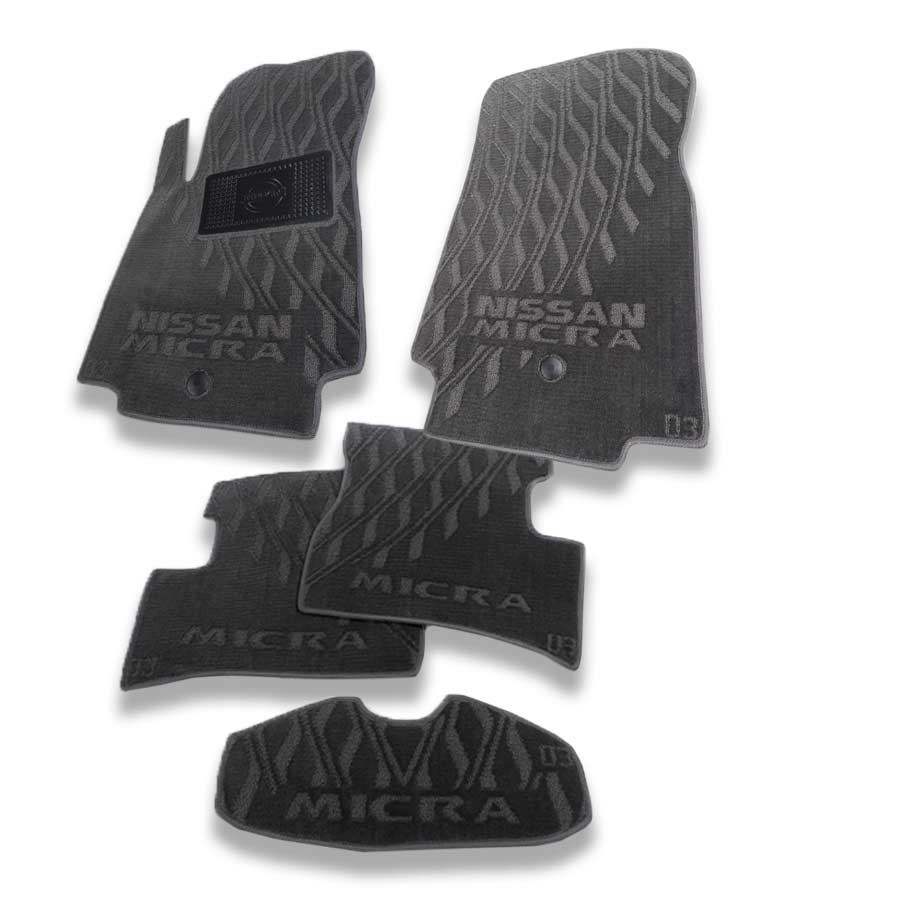Автокилимки ворсові в салон NISSAN Micra (2003-) комплект текстильних килимків для автомобіля
