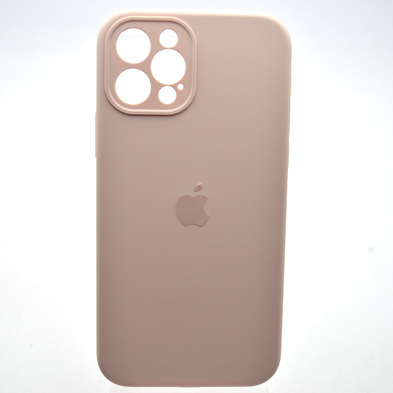 Силіконовий чохол накладка Silicon Case Full Camera для iPhone 12 Pro Max Gray Pink, фото 1
