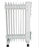 Радиатор электрический масляный на 9 ребер с механическим термостатом и 3 режимами мощности нагрева 2000 Вт