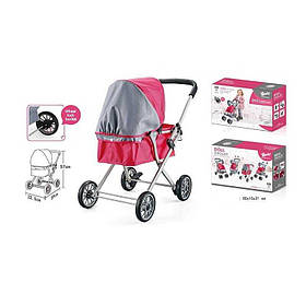 Іграшкова коляска для ляльки SO 617-3 B рожево-сірий