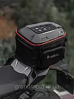 Сумка рюкзак с подсведкой LED на сидение мотоцикла для шлема Ghost Racing Карбон
