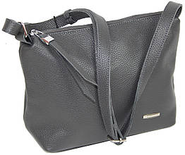 Жіноча шкіряна сумка через плече Borsacomoda сіра 810.021