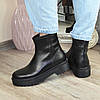 Черевики жіночі на підошві. Колір чорний, фото 2