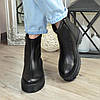 Черевики жіночі на підошві. Колір чорний, фото 4