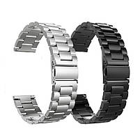 Ремінець металевий для годинника 20 мм Rolex 3 Bead design сріблястий, фото 4