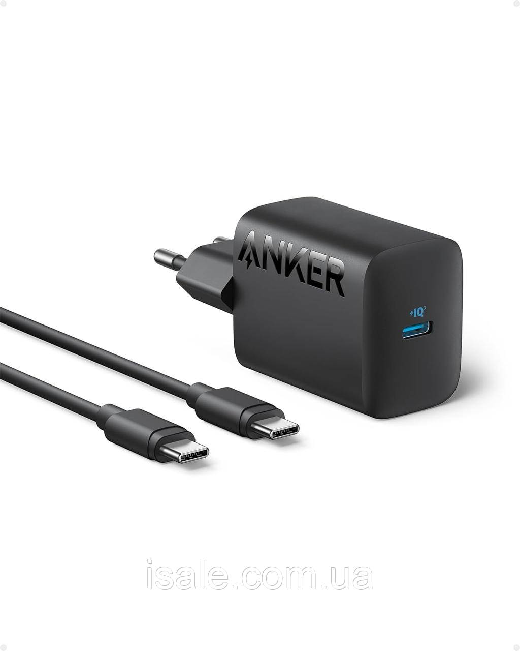 Зарядное устройство с поддержкой быстрой зарядки Anker 312 USB-C Power Supply 30 W USB C + кабель 1 м, фото 1