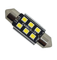 Светодиодная лампа C5W Festoon 6SMD 3030 12V 36мм с обманкой