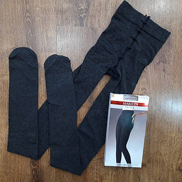 Жіночі колготки,бавовна "MARILYN COTTON" 120 ден 1/2(46-50)Темно-Сірі