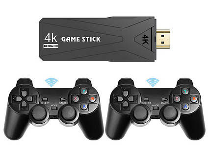Ігрова приставка для телевізора Game Stick 4K HD GT65 з бездротовими джойстиками 64GB, фото 2
