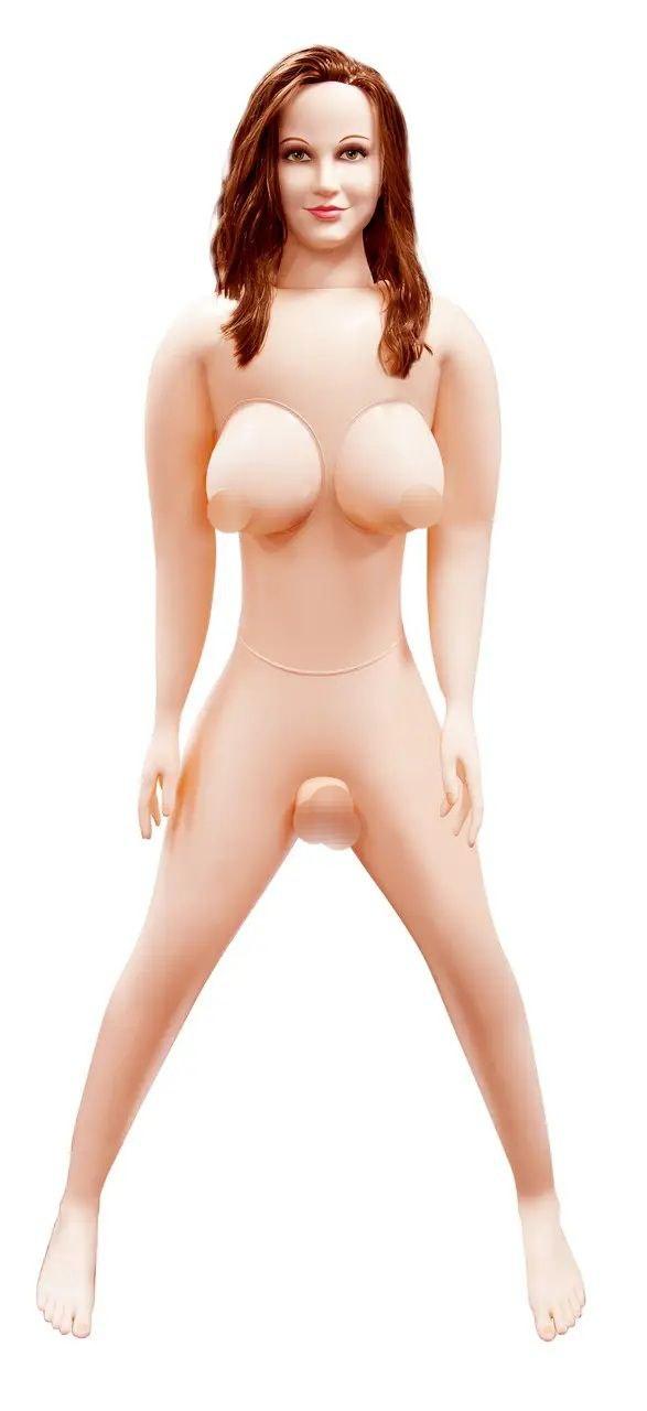 Секс-лялька 3D надувна з двома отворами з віброкулею NMC Personal Trainer Horny Quella 18+