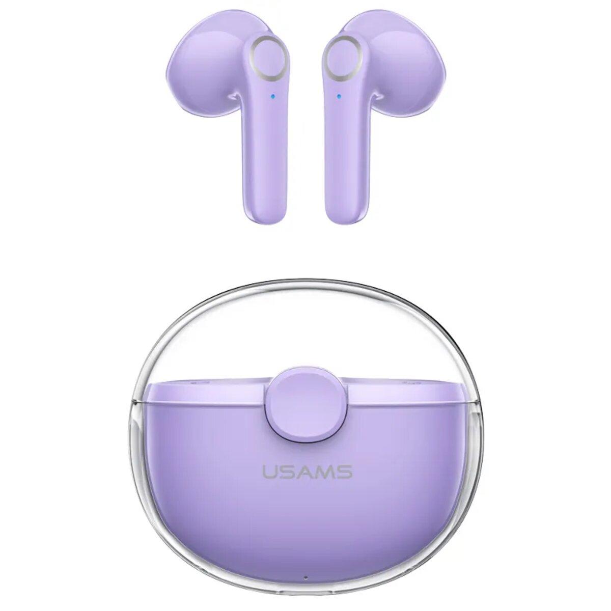 Навушники USAMS-BU12 TWS Earbuds BU Series BT 5.1 Purpule
