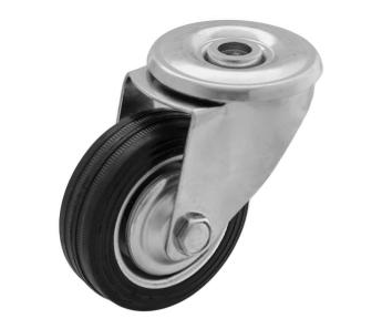 Колесо 80 мм у поворотному кронштейні з отвором, Польща