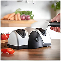 Двойная электроточилка для ножниц и ножей, Кухонная точилка Lucky Home Electric Knife Sharpener