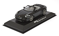 Коллекционная модель авто 1/43 Porsche 911 (992) Carrera 4 Cabriolet 2019 Black Minichamps DEALER