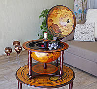 Глобус настольный бар на 4-х ножках Древняя карта коричневый сфера 33 см Гранд Презент 33006R