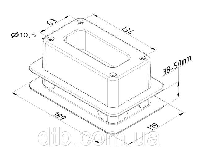 Ручка-сходинка врізна 25130.1 для воріт секційних