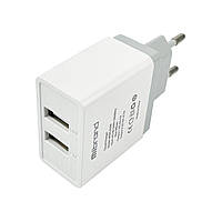 Мережевий зарядний пристрій Mibrand MI-02 Travel Charger 2USB-A White