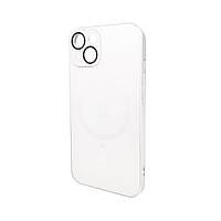 Чохол для смартфона AG Glass Matt Frame Color MagSafe Logo for Apple iPhone 14 Pearly White