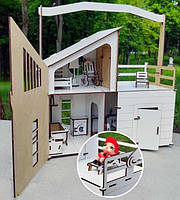 Игровой кукольный домик для ЛОЛ,Пеппы и других персонажей с набором мебели лол-1