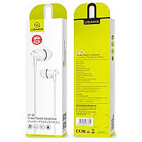 Навушники Usams EP-39 In-ear Plastic Earphone 1.2M  White