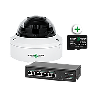 Комплект видеонаблюдения с функцией распознавания лиц на 1 IP камеру GV-804 L2