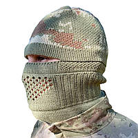 Теплая балаклава шапка для военных/ Тактическая зимняя шапка балаклава армейская/ Балаклава Мультикам