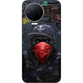 Силіконовий чохол Case для Infinix Note 12 2023 (X676C) з картинкою Мавпа в кепці