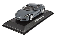 Коллекционная модель авто 1/43 Porsche 718 Cayman Grey 2016 Minichamps