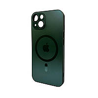 Чохол для смартфона AG Glass Matt Frame Color MagSafe Logo for Apple iPhone 14 Cangling Green