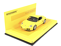 Коллекционная модель авто 1/43 Porsche Cayman S Yellow 2011 Minichamps Limited 1 of 2009 pcs.