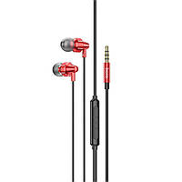 Навушники HOCO M90 Delight wire-controlled earphones with microphone Aurora Red