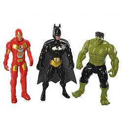 Фігурки супергероїв Metr+ 899-31-32-33K Бетмен, Халк і Залізна Людина, World-of-Toys