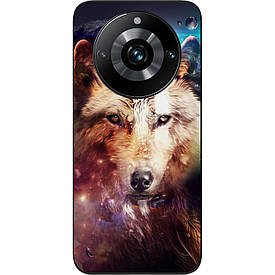 Чохол силіконовий Case для Realme 11 Pro Plus з картинкою Космічний вовк
