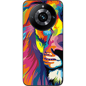 Бампер силіконовий Case для Realme 11 Pro Plus з малюнком Яскравий лев