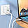 Кабель HOCO X97 Crystal color 60W silicone charging data cable Type-C to Type-C light gray, фото 4