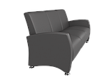 Офісний диван Pearl | Перлина Тримісний Темно-сірий, екошкіра (Колір S04), фото 3