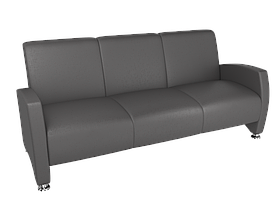 Офісний диван Pearl | Перлина Тримісний Темно-сірий, екошкіра (Колір S04)