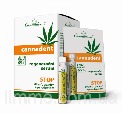 Сироватка для  догляду за губами і слизовою оболонкою рота Cannaderm Cannadent 10x 1,5 мл