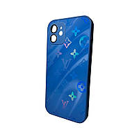 Чохол для смартфона AG Glass Gradient LV Frame for Apple iPhone 12 Navy Blue